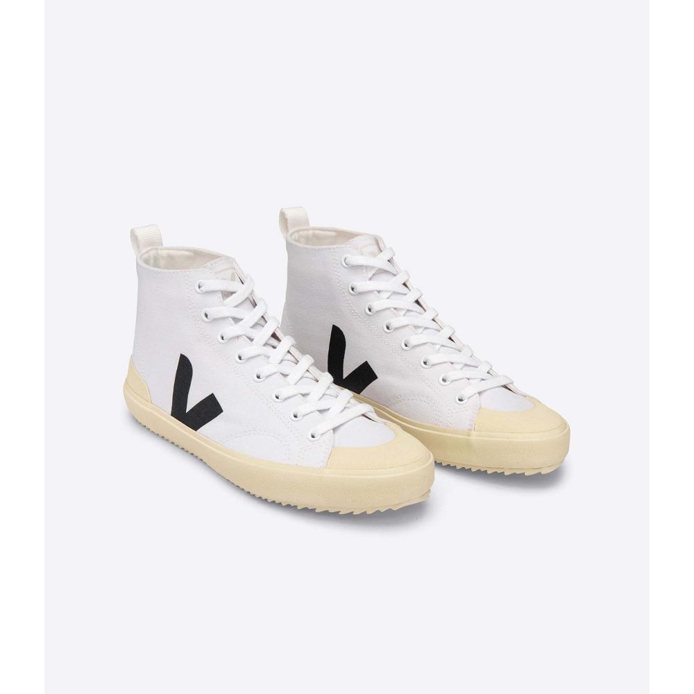 Men's Veja NOVA HT CANVAS PIERRE High Tops White/Black | ZA 106AHK